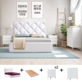 Pack Dormitorio Completo Sweet c/ Cama Texas + Somier (200x160cm)