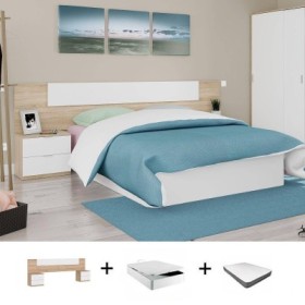 Pack Dormitorio Completo Alaya c/ Canapé Ebro + Colchón Premium 17HR (190x150cm)
