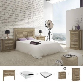 Pack Dormitorio Completo Chellen c/ Canapé + Colchón Premium 17HR (190x150cm)