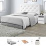 Pack Dormitorio Completo Orlando c/ 2 Mesitas de Noche Malwa M1 + Somier (190x140cm)
