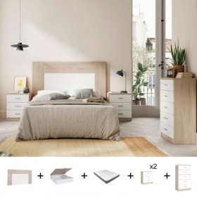 Pack Dormitorio Completo Couple c/ Canapé + Colchón Premium 17HR (190x150cm)