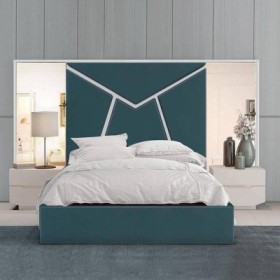 Pack Cama Mel (Terciopelo Turquesa) + Somier (200x160cm)