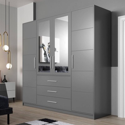 Armario Bali con 4 Puertas Batientes y 3 Cajones