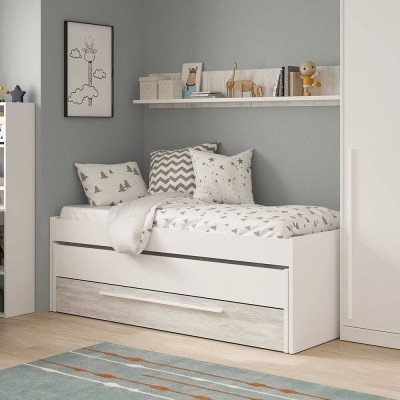 Cama Doble Juvenil Elliot c/ Estante (190x90cm)