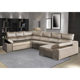 Sofá Esquina c/ Chaise Long Cama Amazônia XL (340x160x275cm)