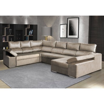 Sofá Esquina c/ Chaise Long Cama Amazônia XL (340x160x275cm)