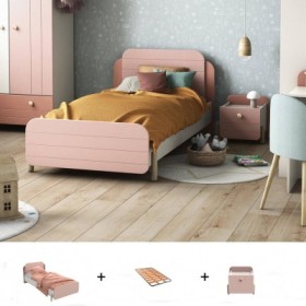 Pack Dormitorio Completo Jade con 1 Mesita de Noche + Somier (190x90cm)