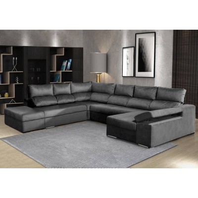 Sofá Esquina c/ Chaise Long Cama Amazônia Maxi Plus (315x340x160cm)