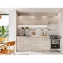 Pack Cocina Mela 180cm (Oak Sonoma/Petra Beige) c/ Encimera (c/ Envio GRÁTIS)