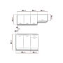 Pack Cocina Mela 120cm (Oak Artisan/Blanco) c/ Encimera (c/ Envio GRÁTIS)