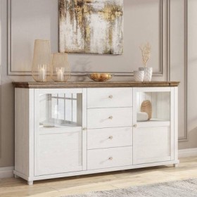 Aparador 2 Puertas + 4 Cajones Evora (c/ Luz LED)