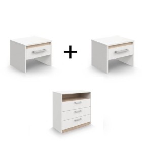 Pack Watson 2 Mesitas de Noche + Cómoda