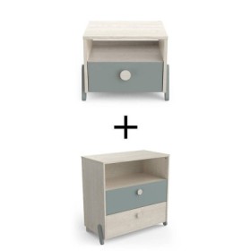 Pack Juvenil Ilian 1 Mesita de Noche + Cómoda