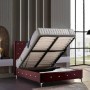 Cama Doblel c/ Cristales y Almacenaje Rose