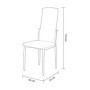 Conjunto Mesa de Comedor San + 6 Sillas Sakura (Gris)