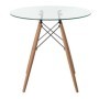 Pack Mesa de Jantar Redonda Márcia GC-84 + 4 Cadeiras Dinamarca (Branco)