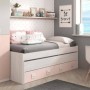 Cama Juvenil Doble de Madera con Cajones + Estante Nube