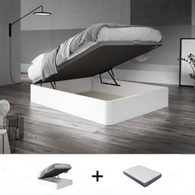 Pack Canape Marta 30mm c/ Platabanda Forrada Beige + Colchón Amazônia