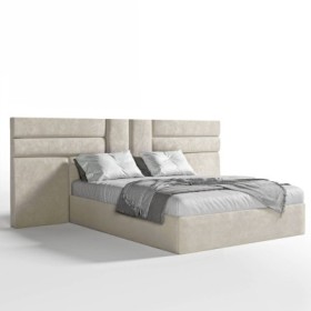 Cama Tapizada de Matrimonio Marina + Colchón Opc.