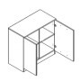 Aparador 2 puertas 78cm Oficina Nuevo