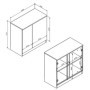 Aparador 2 puertas 78cm Oficina Nuevo
