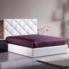 Cama doble tapizada Texas + colchón Opc.