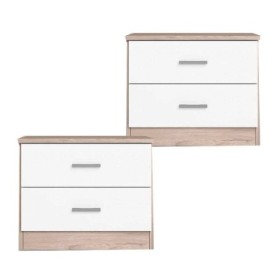 Pack 2 Mesitas De Noche Pareja Sahara/ Branco Matte