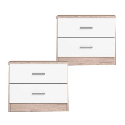 Pack 2 Mesitas De Noche Pareja Sahara/ Branco Matte