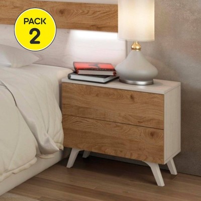 Pack 2 Mesitas de Noche Soto (Andersen Pino/Roble)