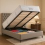 Cama Tapizada Dupla Luna 1 + Colchón Opc.