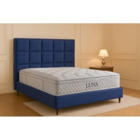 Cama Tapizada Matrimonial Luna 2 (c/ Somier + Sistema Elevador) + Colchón Opc.