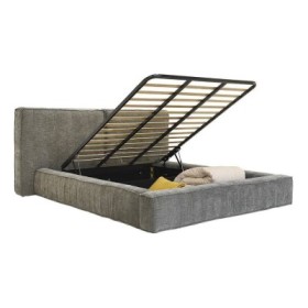 Cama de Casal Estofada Mabel (Cabeceira Longa) + Colchão Opc.