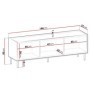 Mueble TV 3 Puertas Tewos