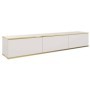 Mueble Tv Suspendida + 3 Puertas Oro