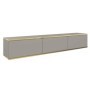 Mueble Tv Suspendida + 3 Puertas Oro