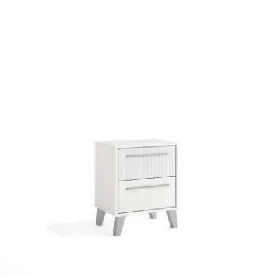 Mesa de noche 2 cajones Ares Con Patas