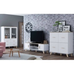 Salón Completo Sanna 1 (Blanco Brillante/Dab Sonoma)