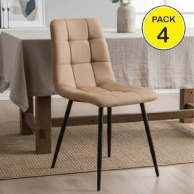 Pack de 4 Sillas Portland (Marrón Canela)