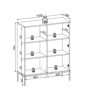 Vitrina 2 Puertas Sento (con Luz LED)