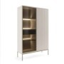 Vitrina 2 Puertas + 1 Cajón Sento (con Luz LED)