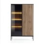 Vitrina 2 Puertas + 1 Cajón Sento (con Luz LED)