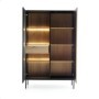Vitrina 2 Puertas + 1 Cajón Sento (con Luz LED)