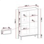 Vitrina 2 Puertas + 1 Cajón Sento (con Luz LED)