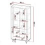 Vitrina 4 Puertas Lofter
