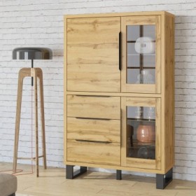 Vitrina 3 Puertas + 3 Cajones Halle