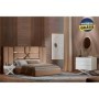 Quarto Completo Bianca c/ 2 Mesas de Cabeceira + Cómoda Shine e Colchão Luxury (200x160cm)