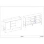 Aparador 2 Puertas + 3 Cajones Jukon 150cm