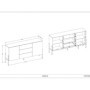 Aparador 2 Puertas + 3 Cajones Jukon 180cm