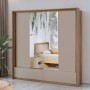 Armario 2 Puertas Correderas c/ Espejo Impressio (209cm)