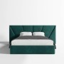 Cama Estofada Alexandra (Cabeceira Longa) + Colchão Opc.